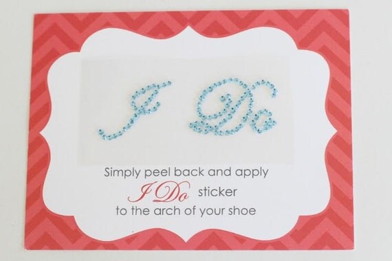 Blue Wedding I Do Sticker for Bride’s Shoes Il_570xn