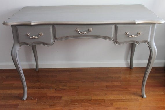 French Style Grey Vanity/Desk/Console