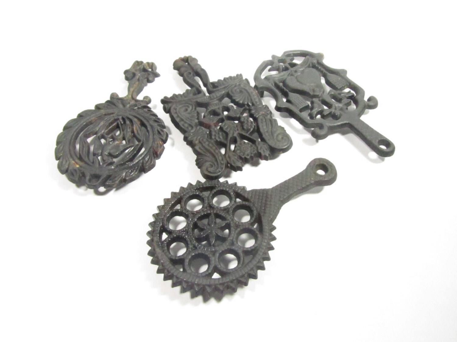 Vintage Cast Iron Wilton TrivetsVintage Kitchen Pot Holders