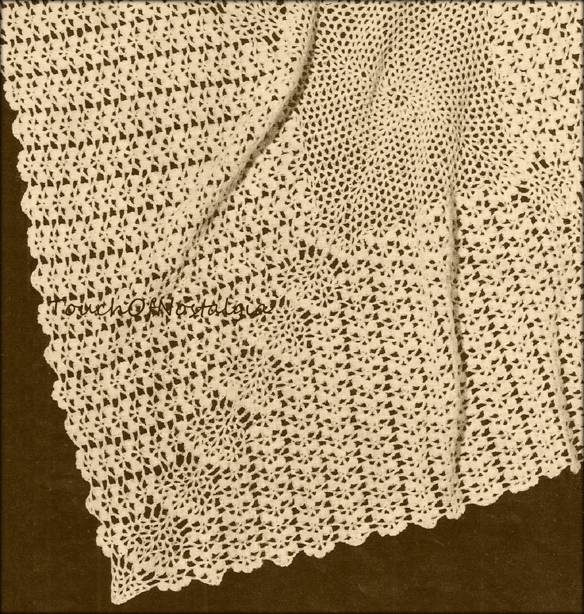 Crochet LACY Baby SHAWL / Blanket Vintage Crochet Pattern