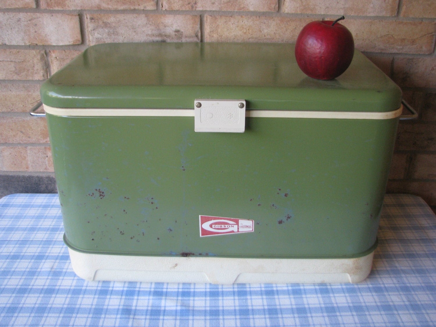 Metal Cooler Gibson Thermos Green Picnic Ice by LucyBettyNJune