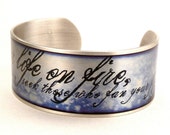 Rumi Quote Bracelet, Set your Life on Fire Cuff, Blue and Silver, Plated Cuff Bracelet Jewelry Rumi Quote Bracelet, Set your Life on Fire Cuff, Blue and Silver, Plated Cuff Bracelet Jewelry