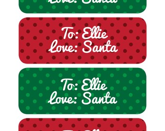 Santa label | Etsy