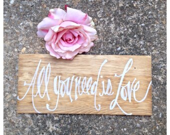 Items similar to Rustic Wooden All of Me Loves All of You Lyrics Hand