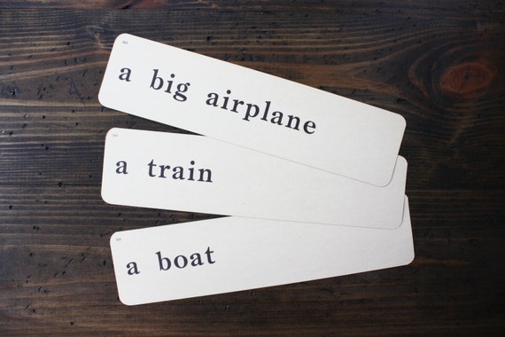 Vintage Flash Card Set A Big Airplane A Train A Boat