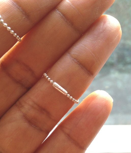 Midi Ring Set of 2 Ball Chain Rings Sterling Silver UK Shop