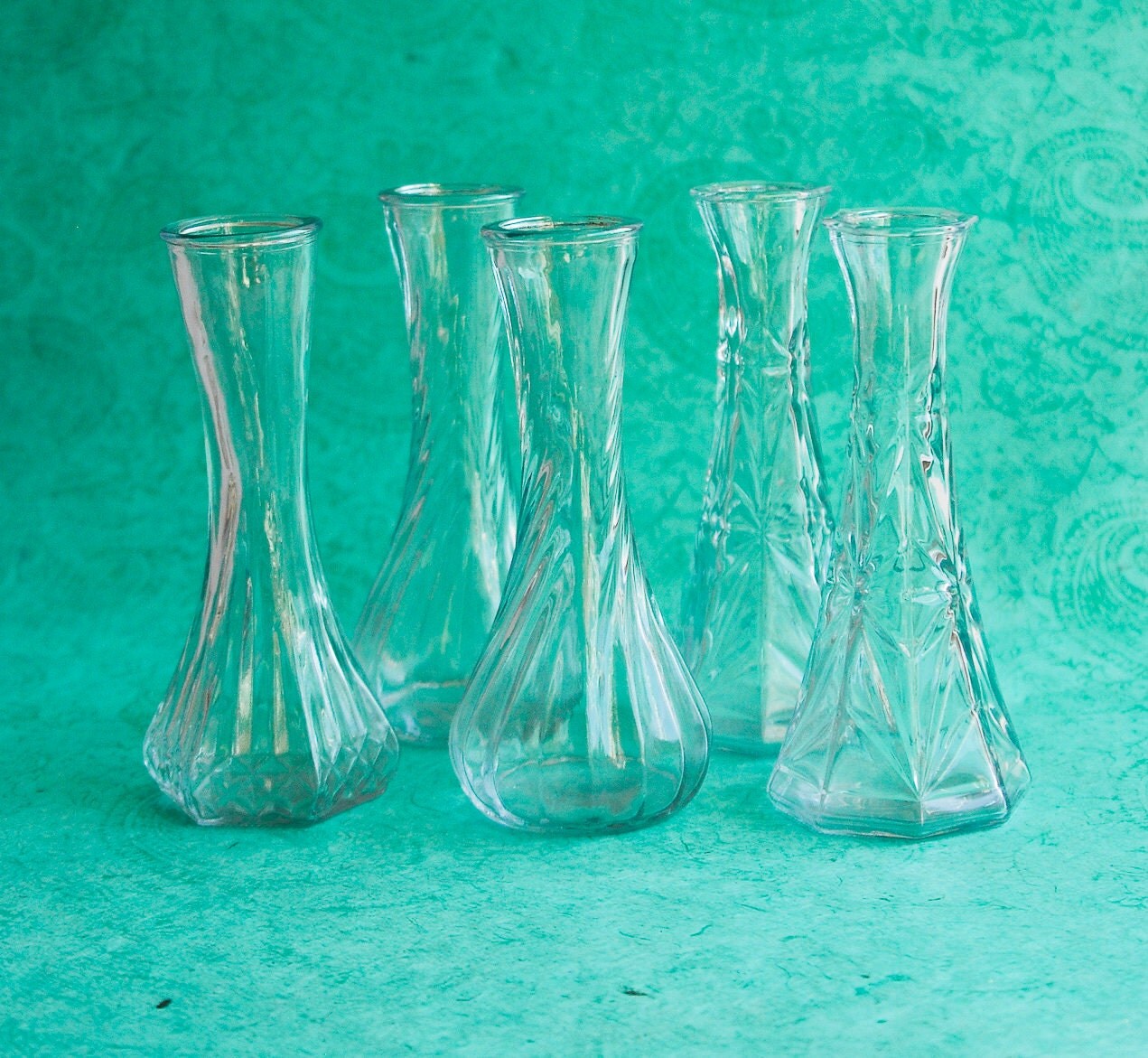 Ваза стекло винтаж. Винтажное стекло. Vintage Clear Glass Vases. Vase-6. A collection of Vases.