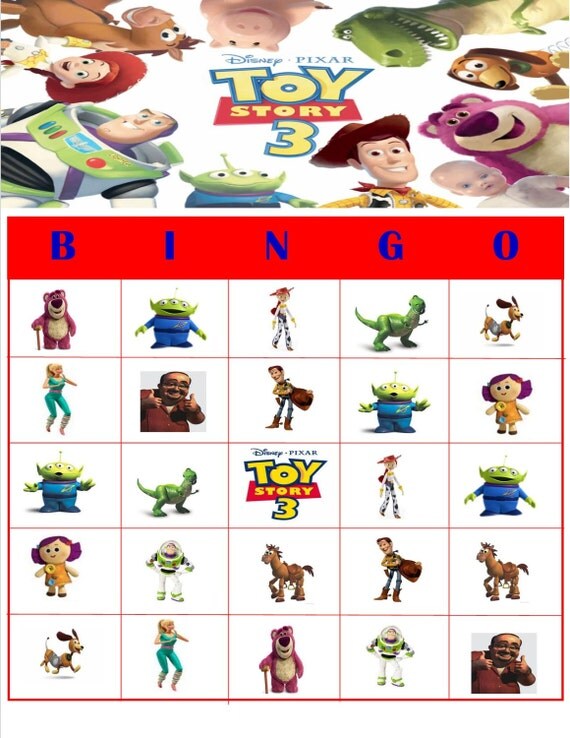 Toy Story Bingo Instant Download