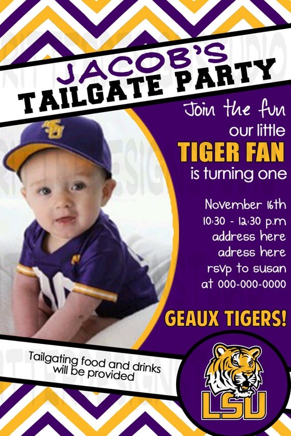 Lsu Birthday Invitations 9