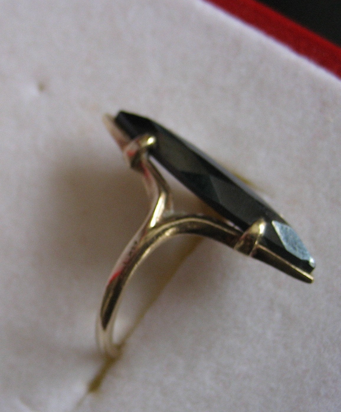 RARE Black Alaskan Diamond Ring Marquis Stone 11/4