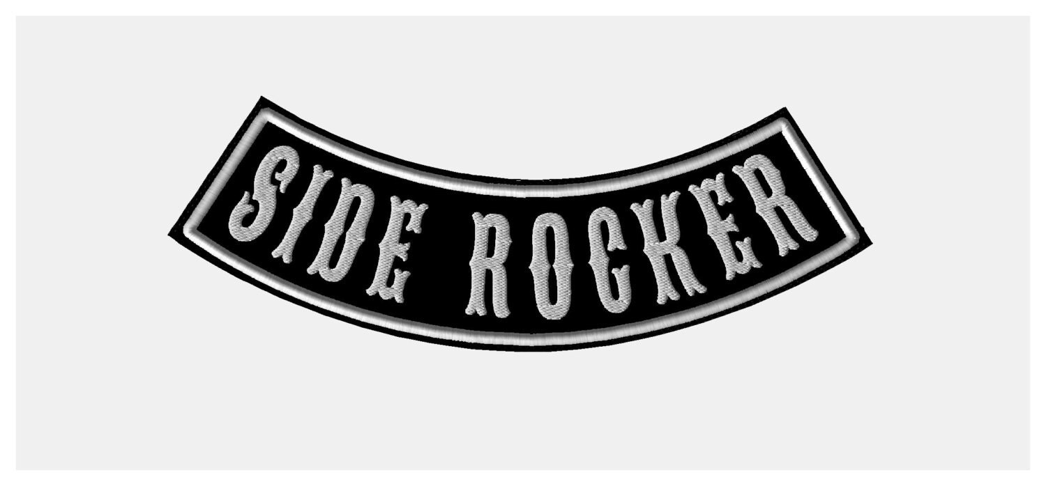 Side Rocker Custom Embroidered Vest Patch Motorcycle Biker