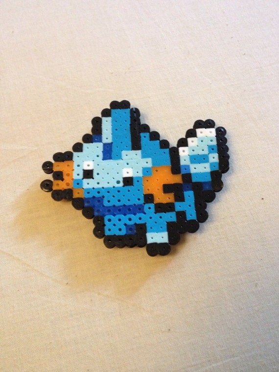 Items similar to Mudkip Perler Bead on Etsy