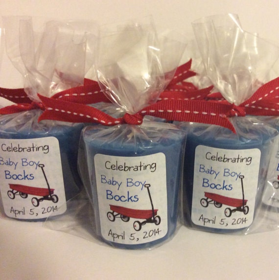 Baby Shower Favors 20 Votive Candles with personalized