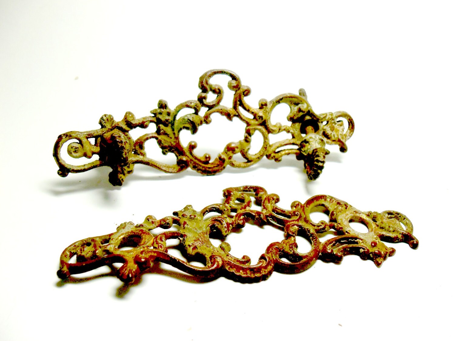 Brass Furniture Hardware, Partial Pieces Brass Ornate Furniture