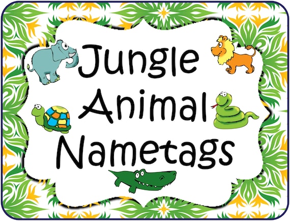 items-similar-to-jungle-animal-name-tags-desk-plates-on-etsy