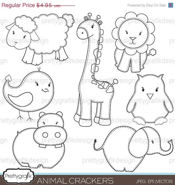 40% OFF SALE animal cracker digital stamp commercial use, vector graphics, digital stamp, digital images - DS449 Il_570xn