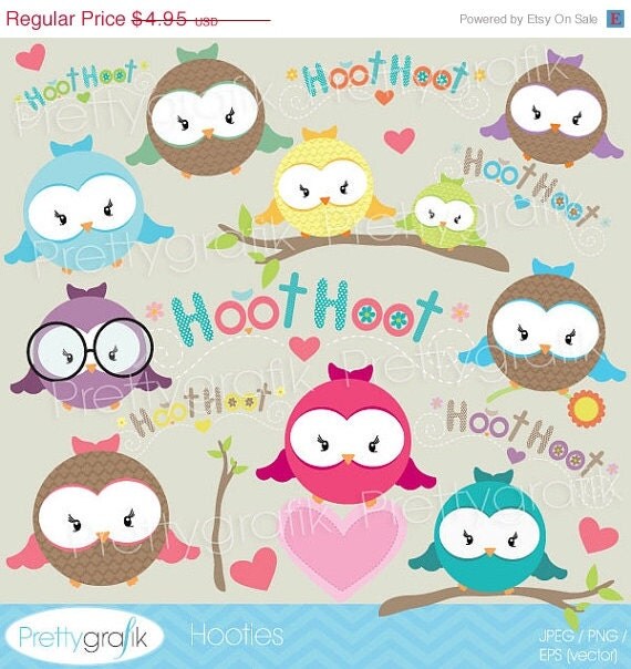 80% OFF SALE Owl clipart commercial use, vector graphics, digital clip art, digital images - CL531 Il_570xn