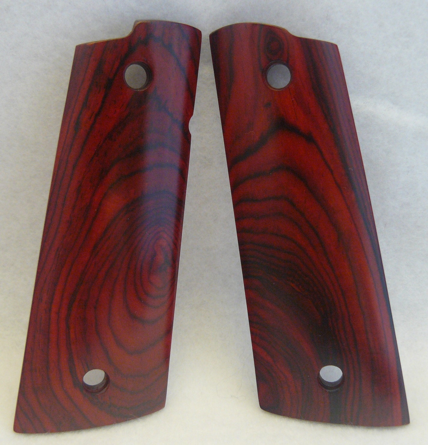 Exotic Cocobolo Wood 1911 Gun Grips 1394