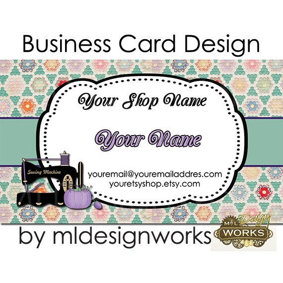 Business Card Design Quilting Business Card Premade