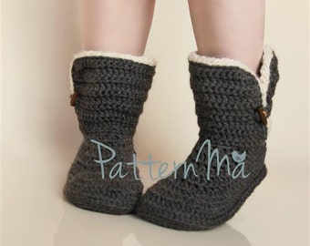Crochet Slipper Pattern (Women's size 5-12) #22