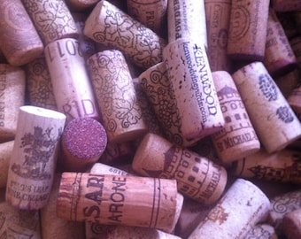 150 used Wine corks / recycled corks / natural corks .