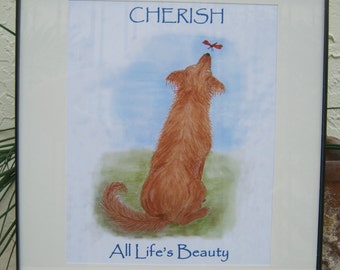 Golden Retriever Print Golden Retriever Art - Cherish All Life's Beauty