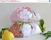 ON SALE Drawstring  Bag for shoes - Floral Travel Pouch, ready to ship