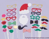 Christmas Photo booth Props -30 Piece Holiday Photobooth Prop Set - Photo Booth props Il_170x135