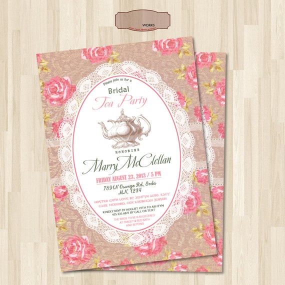 Shabby Chic Invitations For Parties 8