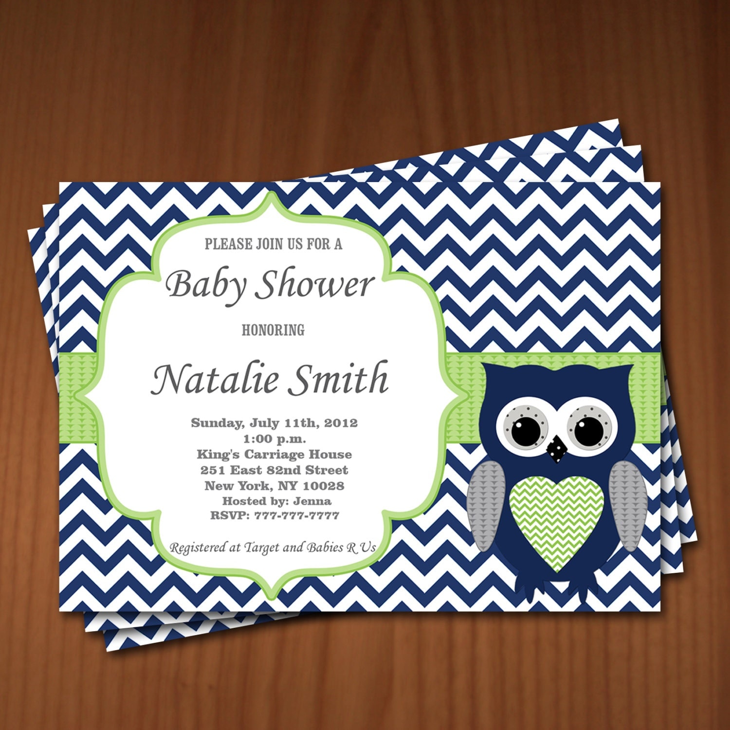 Owl Baby Shower Invitation Boy Baby Shower invitations