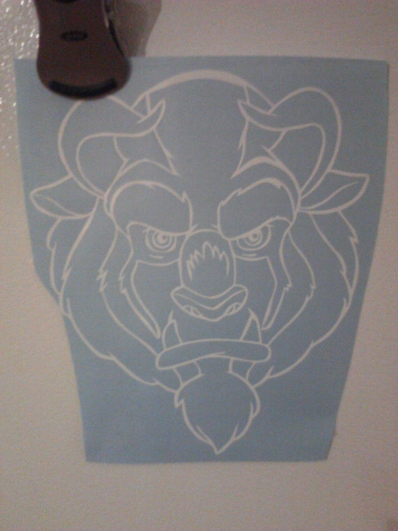 Beast Inspired Vinyl Decal by OneSleepyMomma on Etsy