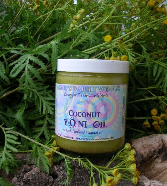 Coconut Yoni Oil a herbal infused Vaginal by AlicesRabbitWhole
