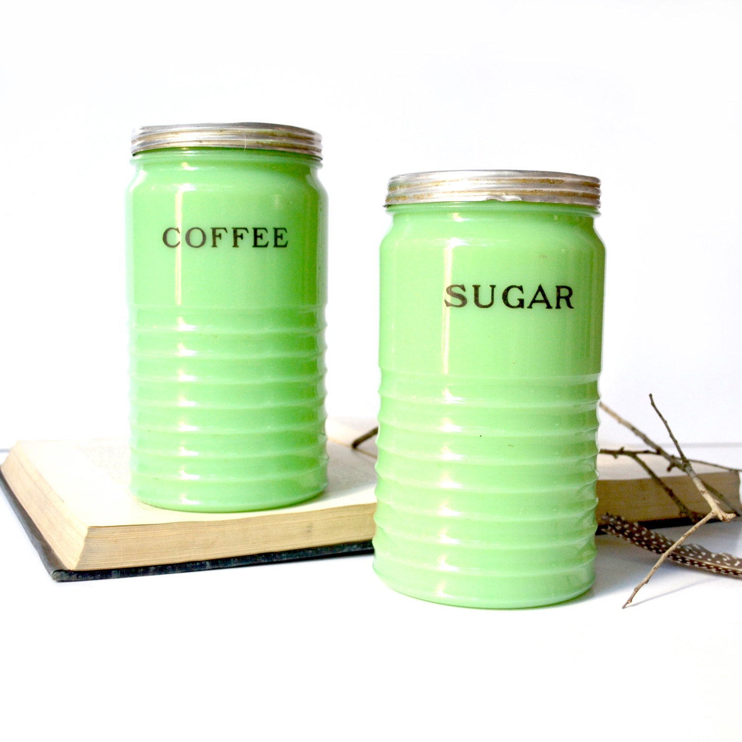 Vintage Jadeite Canister Set