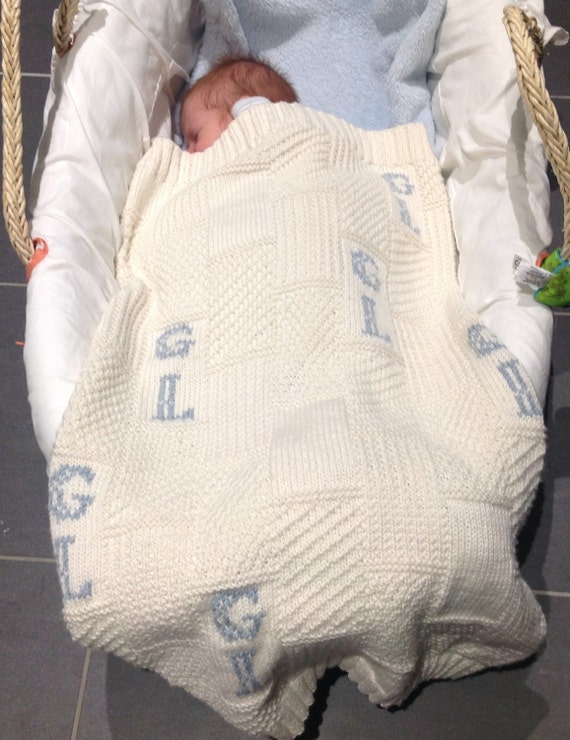 Luxury Baby Blanket, Personalized Blanket, Unique Baby Gift, Blanket with Initial, Heirloom Blanket, Textured Baby Blanket