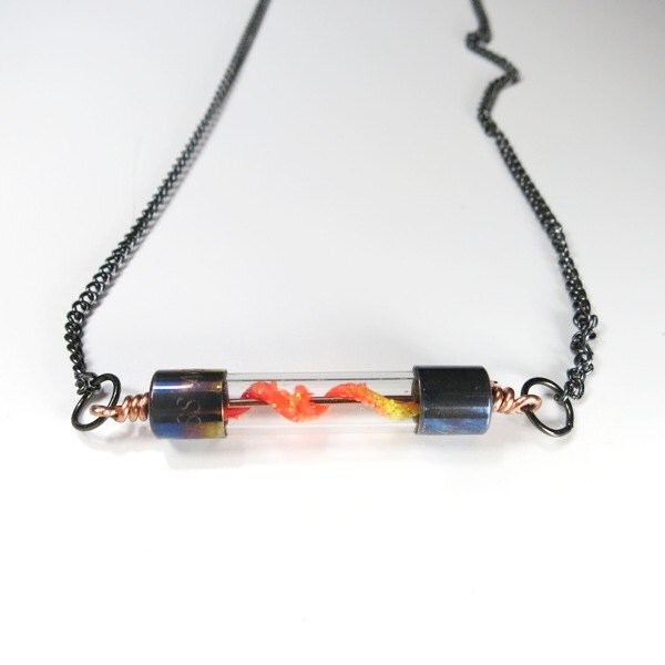 Fuse Tube Necklace Glass Tube Jewelry Industrial Filament Hot