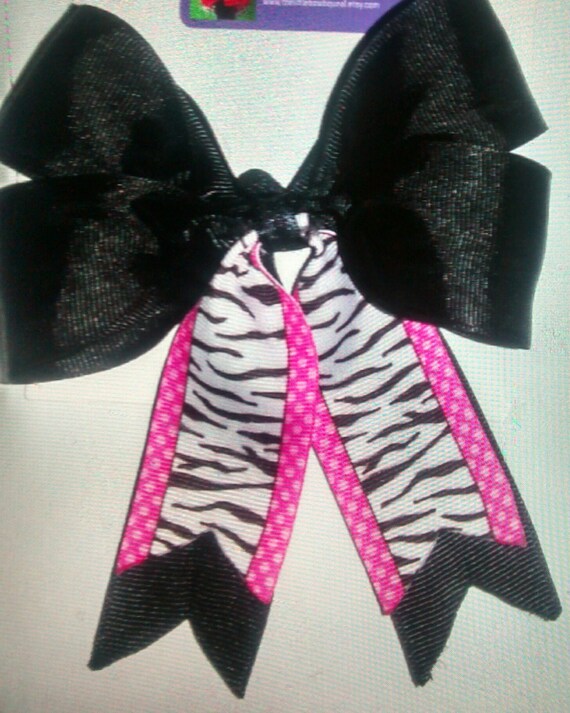 Items Similar To Hot Pink With Black And White Zebra Bow. Approximately 