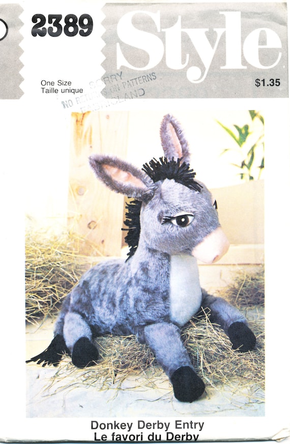 vintage stuffed donkey