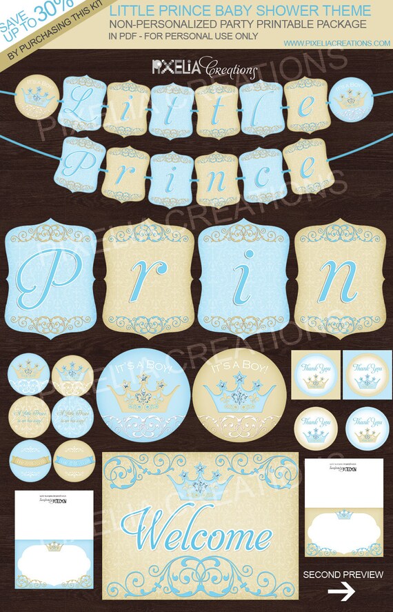 Little Prince Baby Shower. Printable party by PrintablePartyInvite