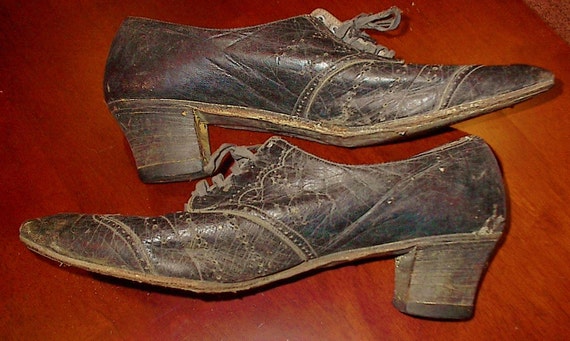 Antique Shoes Womens Edwardian Victorian Old Dusty Witch