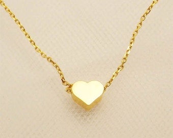 ... Fashion heart necklace, gift for her, girlfriend gift, simple necklace