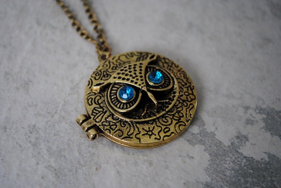 Owl Locket Necklace
