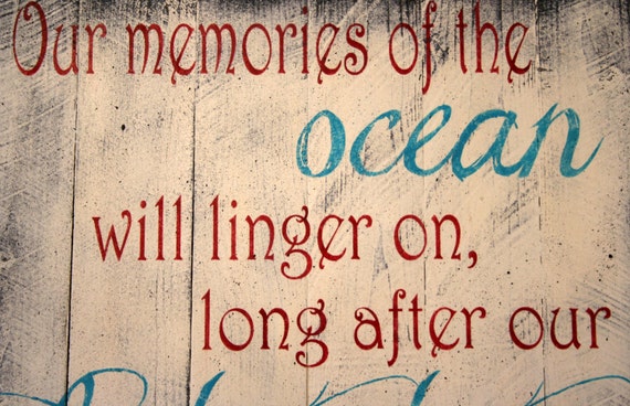 Our Memories Of The Ocean Pallet Sign Beach Sign Beach Pallet