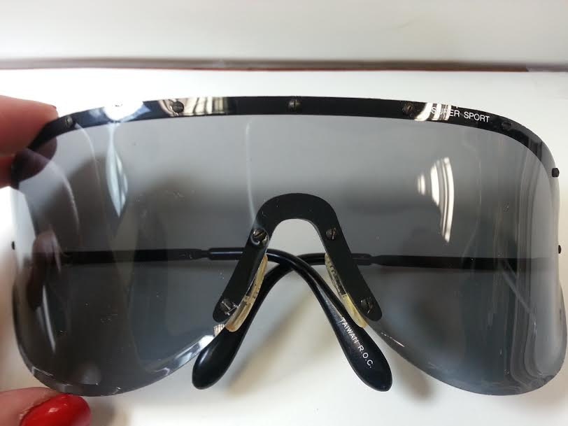 Vintage SUPER SPORT SHIELD Sunglasses 1980s New Old Stock
