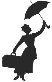 Mary Poppins Silhouette Decal by NerdVinyl on Etsy