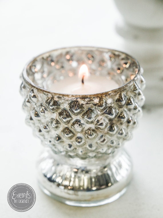 Mercury Glass Candle Holder Votive Vase