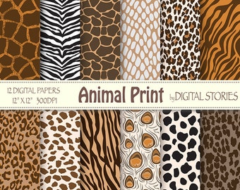 Animal Print Digital Paper: 