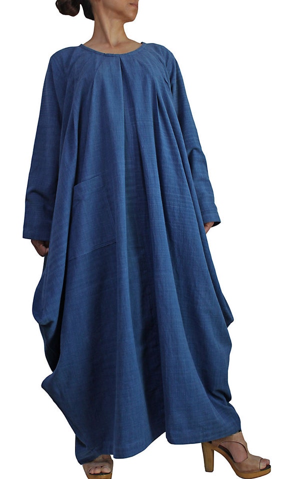 ChomThong Hand Woven Cotton Loose Multi Drape Dress