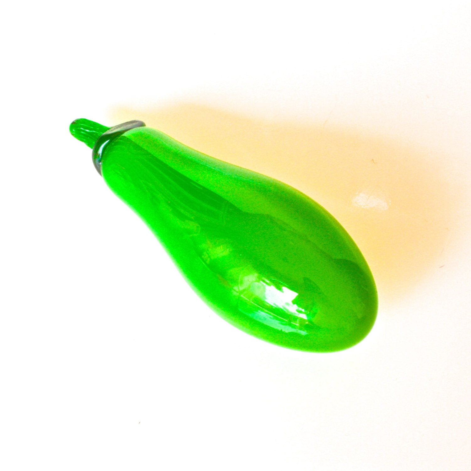 Glass Zucchini or Squash Hand Blown Glass Fruit Vegetable