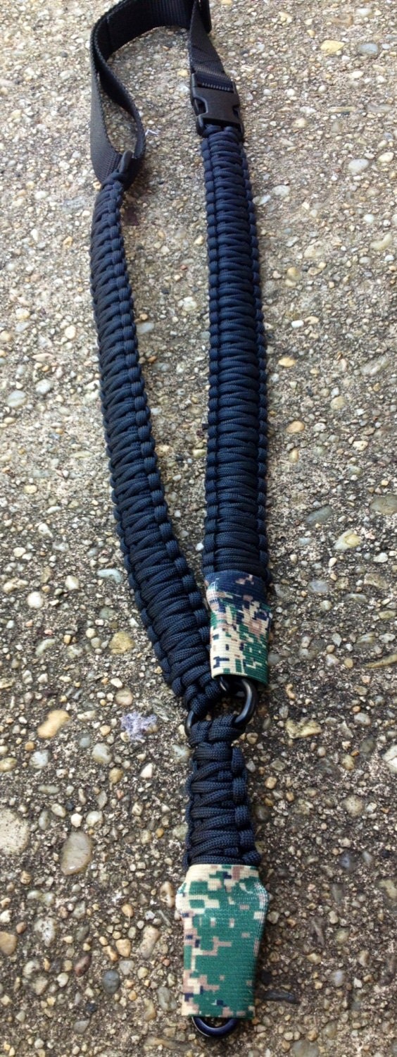 1 and 2 point 550 paracord Rifle slings with elastic cover