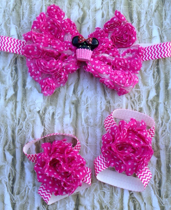 Items similar to Pink Cake Smash Set Polkadot Cake Smash Bow Barefoot ...